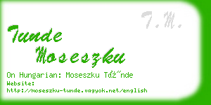 tunde moseszku business card